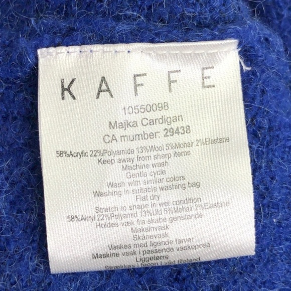 KAFFE Majkg Blue open front duster cardigan - Picture 4 of 9